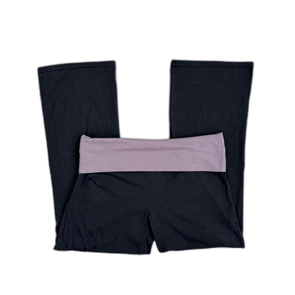 American Warehouse black foldover yoga pants